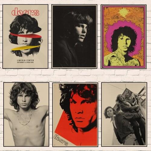Vintage Poster home decor The Doors Jim Morrison Kraft rock Poster retro poster rock band music star poster wall pictures 1002
