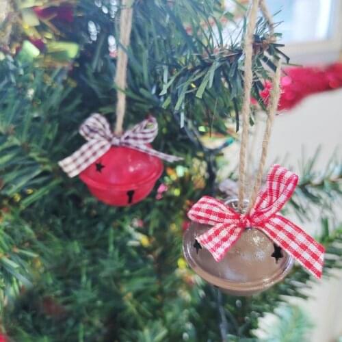 1 Set Christmas Bells Christmas Tree Bells Eye-catching Rust-proof Metal Colorful Christmas Hanging Bells Ornaments for Home