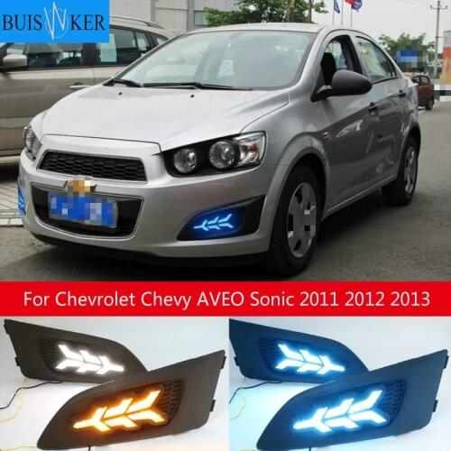 1Pair Daylight lamp For Chevrolet Chevy AVEO Sonic 2011 2012 2013 LED DRL Daytime Running Lights