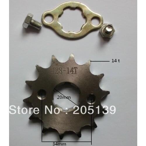14 t 20MM sprocket tandwiel FOR 428 CHAIN motorcycle bse reverse gearbox go kart karting quad MOTO PIT dirt ATV parts bike