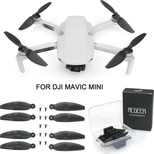 2 Pairs Low Noise Propeller Carbon Fiber Blade For DJI Mavic Mini Drone Spare Parts Folding Props Durable CW CCW Wing