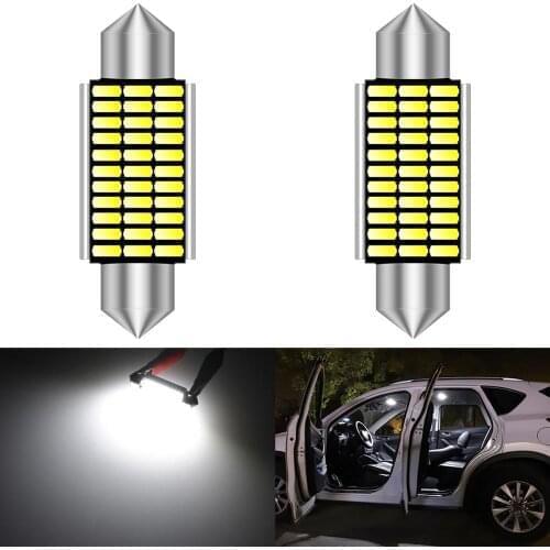 2pcs Car Interior Light 31mm 36mm 39mm 41mm LED Bulb C10W C5W Festoon For Audi Volkswagen Mercedes Benz W210 BMW E36 E46 E90 E60