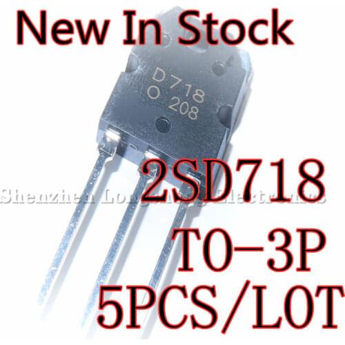 5PCS/LOT 2SD718 D718 TO-3P NPN transistor power tube New spot Quality Assurance
