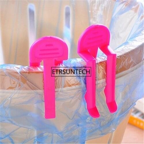 500pcs Bathroom Kitchen Storage Sealing Clip Garbage Can Waste Bin Trash Bag Fixed Clip Wash Cloth Clip Holder