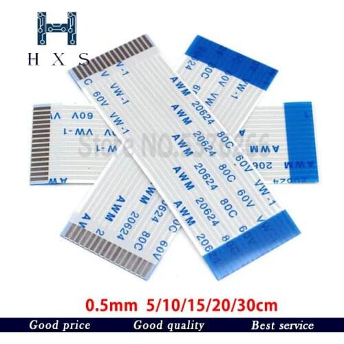 AWM 20624 80C 60V VW-1 FFC FPC Flat flexible cable 0.5MM 4 5 6 8 10 12 14 16 18 20 22 24 26 28 30 32 34 36 38 40 45 50 54 60 Pin