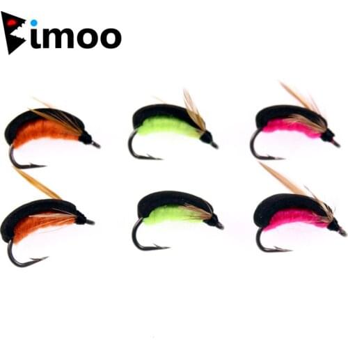 Bimoo 6pcs Grass Carp Catfish Fishing Boatman Fly Bait Back Swimmers Lures Artificial EVA POP Ups Freshwater Fishing Lures