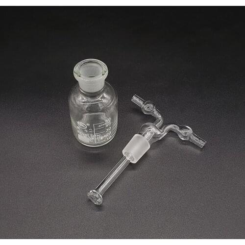 Monteggia gas washing bottle ,Capacity 60ml,Borosilicate glass,Lab Glass Gas Washing Bottle muencks,Shisha hookah