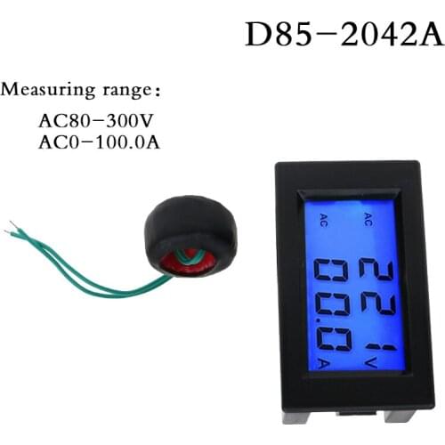 D85-2042a high quality double display LCD ac meter digital display ac voltmeter ac ammeter