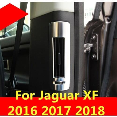 For Jaguar XF 2016 2017 2018 Car styling Rear air conditioning vent decorative frame air outlet trim strip Auto Accessories