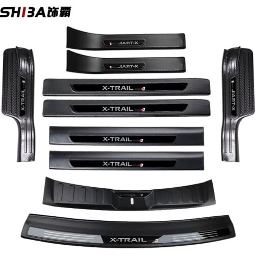 For Nissan X-trail T32 2017 2018 2019 Stainless Steel Scuff Plate/door Sill And Rear Bumper Protector Sill