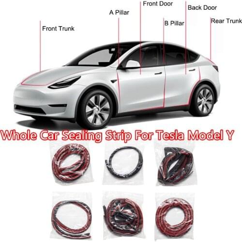For Tesla Model Y Whole Car Sealing Strip Car Modification Trunk Door Reduction Noise Soundproof Sealing Strip