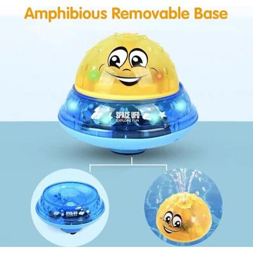 Swim Pool Bathing Toys Baby Bath Toys Spray Water Shower for Kids Electric Whale Bath Ball with Light Music LED Light Toys Gift