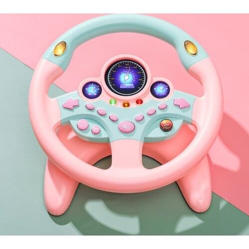 Simulation Driving Car Toy Steering Wheel Kids Baby Interactive Toys Children With Light Sound Musical Educational Copilot Gift