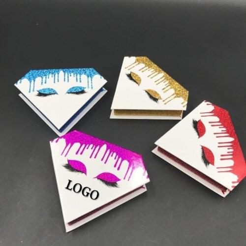 Custom logo private label diamond lashes box 10pcs/lot wholesale price lash vendor eyelashes cases