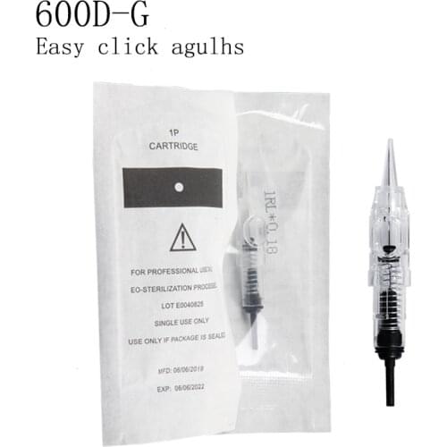 10pcs Disposable Sterilized Easy Click Cartridge Tattoo Needles 1P 3P 5P Permanent Makeup Microneedles For Eyebrow Lip Tattoo