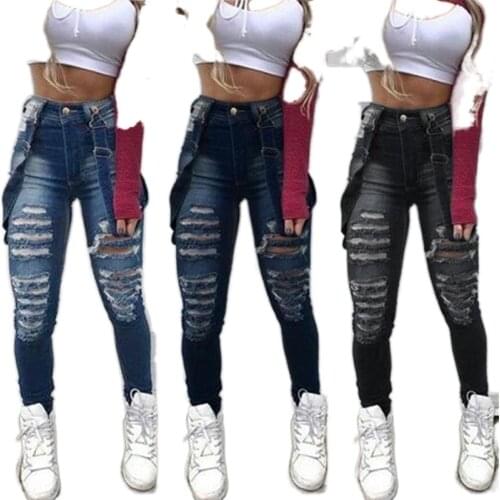 Hot Sale Ripped Jeans for Women Sexy Skinny Denim Jeans Fashion Street Casual Pencil Pants Female Spring and Autumn Clothing