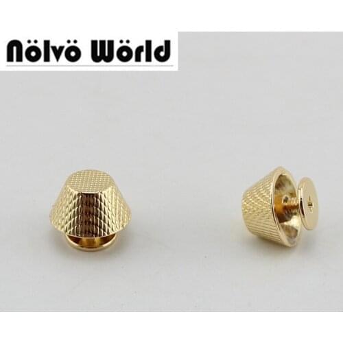 100pcs 12.4*6.5mm spikes metal studs rivets screwback spots metal hardware for bags bracelets button engraved rivet