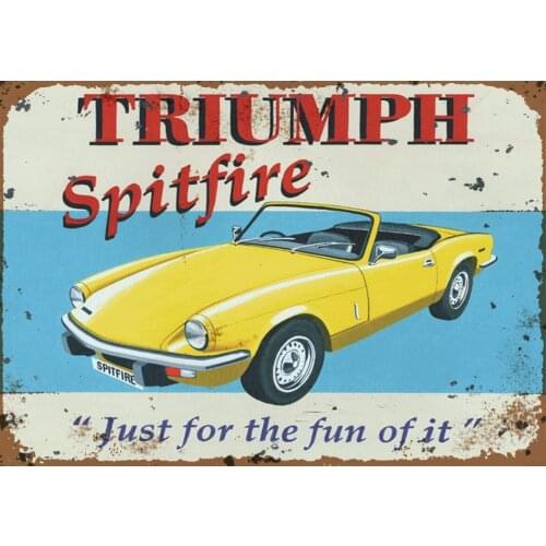 Triumph Spitfire Metal Sign Metal Poster Metal Decor Metal Painting Wall Sticker Wall Sign Wall Decor