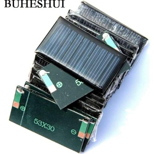 BUHESHUI 5V 30MA Mini Solar Cell Polycrystalline Solar Panel/Module Diy Solar Charger 53*30MM Education Kits 2pcs