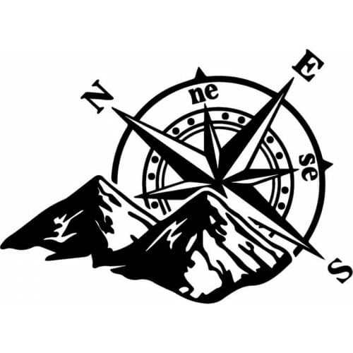 Car Front Hood Sticker Compass-mountain Decorative Sticker Pull - Out Front Bonnet Cover Scratch Scratch Shelter Waterproof