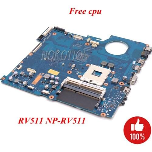 NOKOTION Laptop motherboard For Samsung RV511 RV509 HM55 DDR3 Free cpu BA41-01432A BA41-01435A BA92-07700A BA92-07700B Mainboard