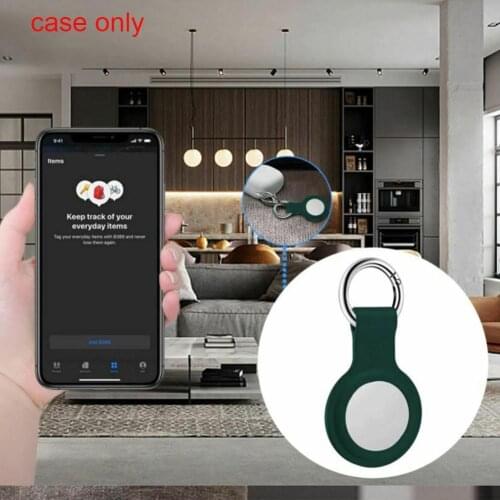 2021 NEW For Apple Airtags Leather Protective Cover Protector Wireless Alarm Finder Cover Case Tracker Anti-Lost Tag Colorf F1W7