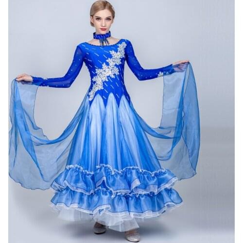 New Ballroom Dance Dresses National Standard Dance Flamenco Dance Costumes Waltz Tango Competition Modern Dance Clothing PY279
