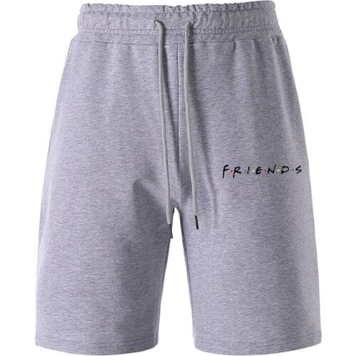 New Spring And Summer Sweatpant Words printed Mens Casual Shorts Jogging Pants Sleep to Wear Mens Lace-up Sports Shorts