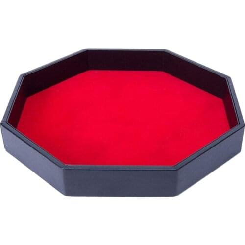 New Octagonal Dice Tray PU Leather Dice Storage Box Board Game RPG Dice Box Key Wallet Coin Tray Desktop Storage Box