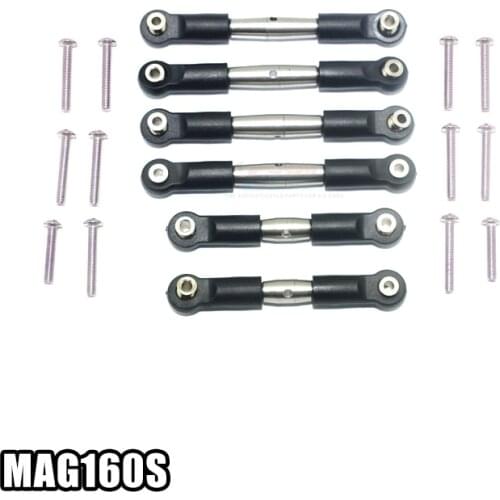 GPM STAINLESS STEEL ADJUSTABLE TIE RODS For 1/10 4WD ARRMA BIG ROCK CREW CAB 4X4 3S BLX-AR102711 RC Upgrade