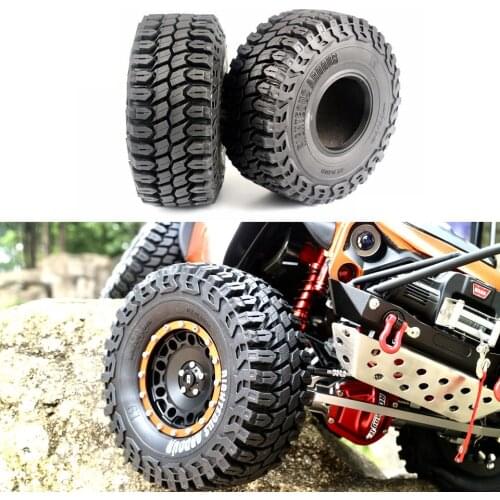 2-4Pcs 1.9 Inch 125mm 1/10 Rock Crawler Rubber Tires for D90 TRX-4 Defender TRX6 G63 SCX10 II AXIAL 90046 TF2 RC Car Accessories