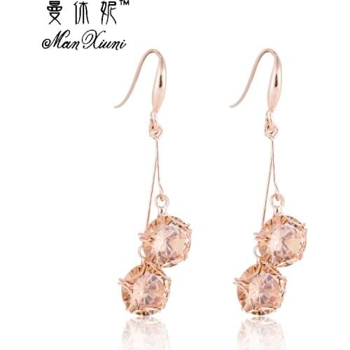 Earrings with stone Crystal Tassel exaggeration earrings ladies temperament long Short section of high-quality jewelry oorbellen