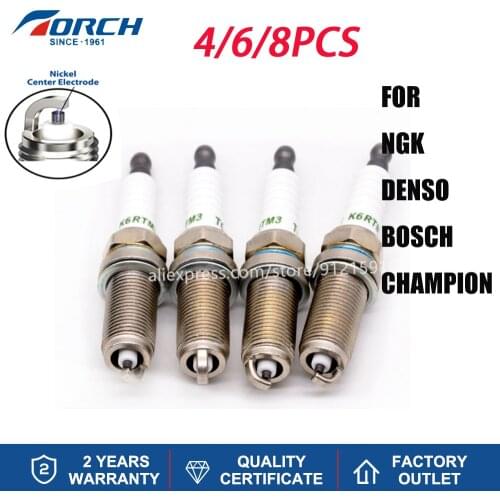 Brand New Spark Ignition Candle TORCH K6RTM3 Alternative NGK LFR6AP9 DENSO K16HPR-U11 CHAMPION REC10WYPB4 BOSCH FGR5NQE04