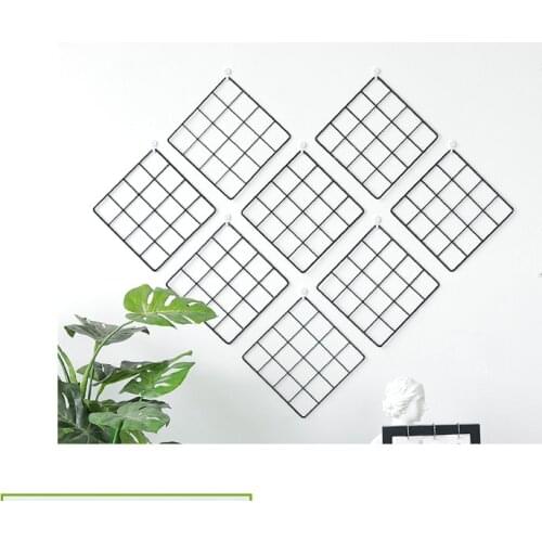 1PC Nordic Metal Mesh Grid Wall Photos Grids Pictures Postcards Hanging Photo Frame Holder Home Bedroom DIY Decor JL 240