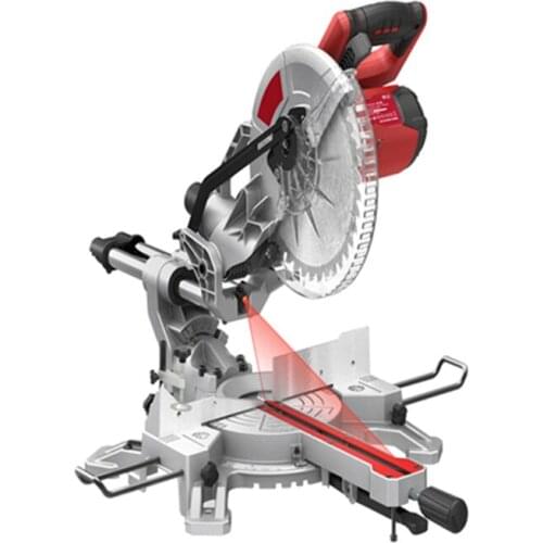 10 Inch Tie Rod Miter Saw Multi-function Woodworking Cutting Saw Household Aluminum Sawing Machine Multi-angle Cutter Tool 220V