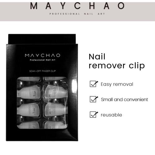 10PCS Plastic Nail Art Soak Off Cap Clips Kit UV Gel Polish Remover Wrap Tool Fluid for Removal of Varnish Manicure Tools Set