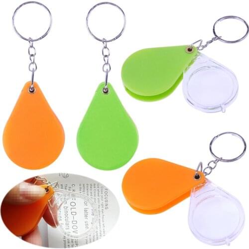 10X Plastic Portable Folding Magnifier Handheld Magnifying Glass Lens Key Chain