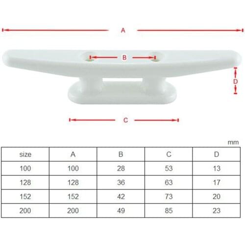 4/5/6/8 Inch Boat Cleat Low Flat Cleat Open Base Cleat Marine Boat Hardware