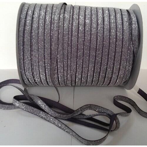 50yards/lot) Non - stretch 1.5" Frosted Charcoal Glitter Ribbon