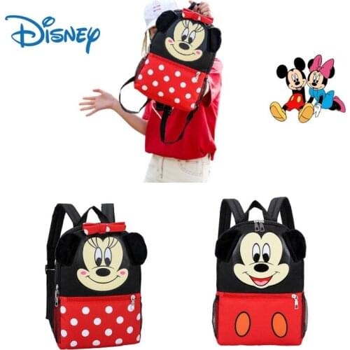 Disney Mickey Minnie Children Kindergarten Cute School Bag Cartoon Anime Student Backpack To Send Children To School Gifts