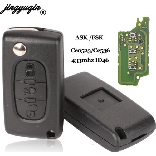 Remote Car Complete Key Control Fob For Peugeot 207 307 308 407 607 807 Citroen C3 C4 C5 C6 C8 XSARA PICASSO 3 BTN HU83 CE0523