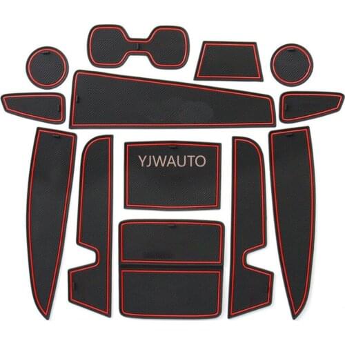 Door Slot Mat for Toyota Corolla 2019-2021 Gate Groove Cushion Car Door Rubber Cup Holder Mats Anti-slip Carpets Position