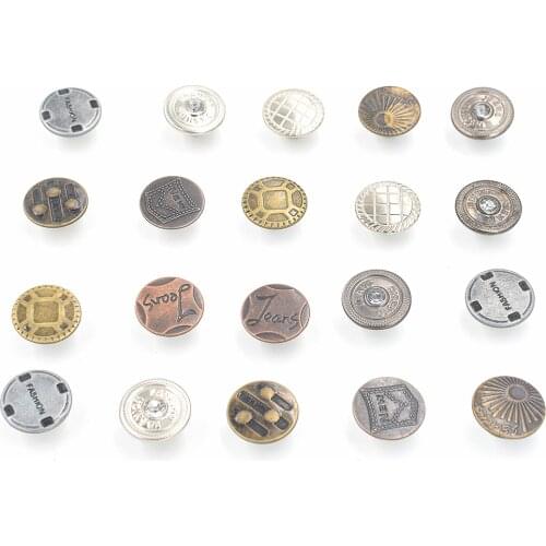 50 sets 17mm Jeans buttons Metal buckle Snaps Rivet Overalls button Jeans accessories