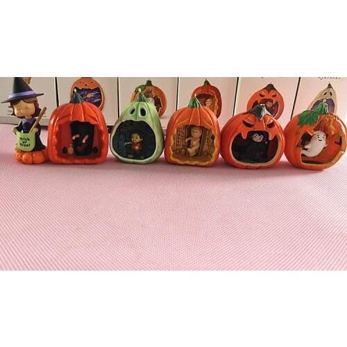 Figure Halloween pumpkin series witch mummy vampire ghost model ornaments 6pcs/set