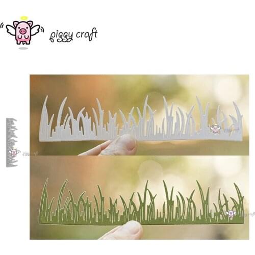Piggy Craft metal cutting dies cut die mold New Grass strip edge Scrapbook paper craft knife mould blade punch stencils dies