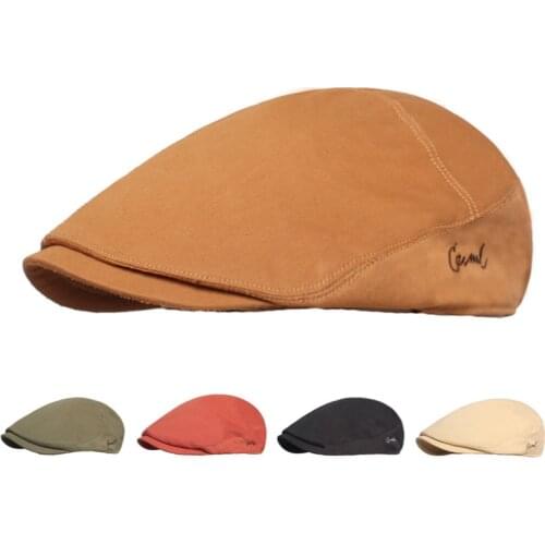 Mens and Womens Beret Retro Casual Forward Hat Korean Style Peaked Cap Literary Youth Hat