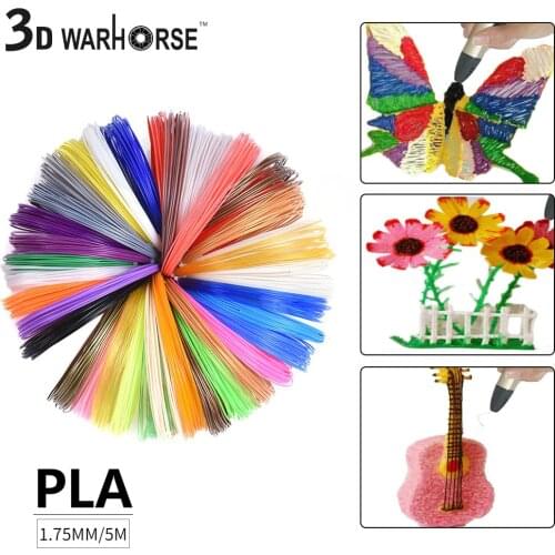 AW Plastic for 3d Pen 1.75mm 3D pen refill filament with 100m ABS/PLA for option 20 color*5 meters per bag include Glow пластик