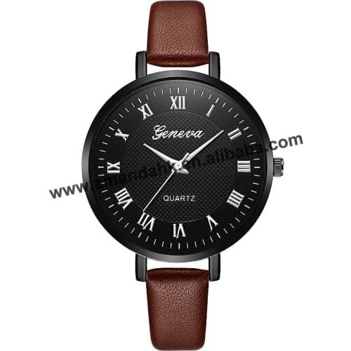 Wholesale New Women Dress Bracelet Watches New Students Geneva Watches Roman Number Army Military Men Quartz Wrist Watch 615