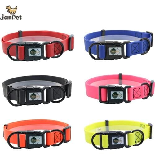 High Quality Pet Dog Collar PVC Waterproof Adjustable Cat Collar Anti Dirty Easy to Clean For Large Small Dogs Puppy Supplies