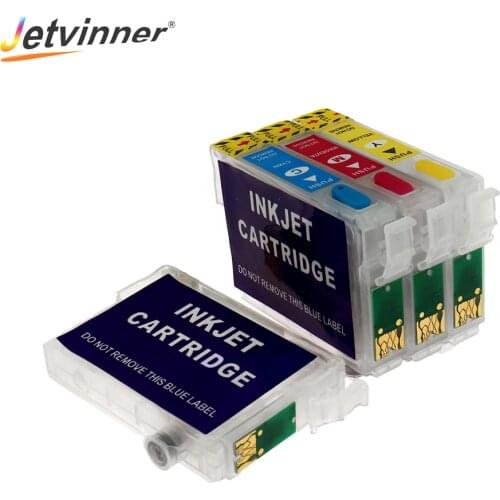 Jetvinner T0731 Refillable Ink Cartridge With ARC Chips For Epson T30 TX203 TX510F TX210 CX5900 T40W TX205 TX209 TX409 Printers